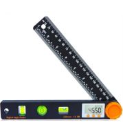 Digital Angle Finder Orange – LCD 0-360° Electronic Protractor/Inclinometer, Backlit Display, Strong Magnet Base | Relative/Absolute Modes, Level Function | UAE Carpenter & Fabricator Precision Angle Tool 